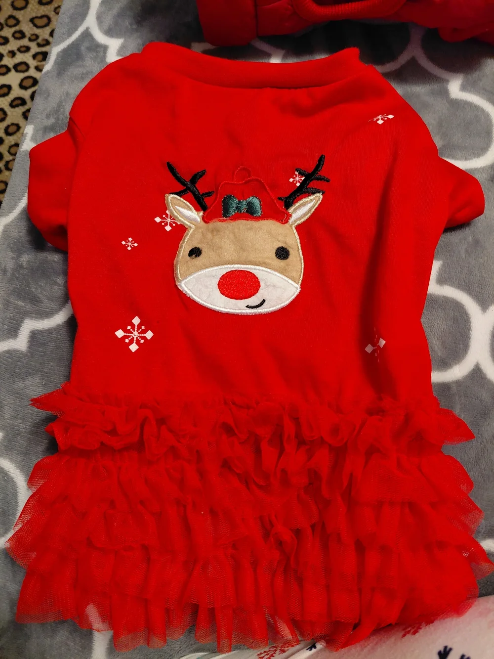Red Reindeer Holiday Pet Dress